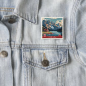 Kanada Reiseplakat Button (Beispiel)
