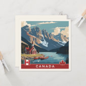 Kanada Reiseplakat Karte (Vorderseite/Rückseite Beispiel)