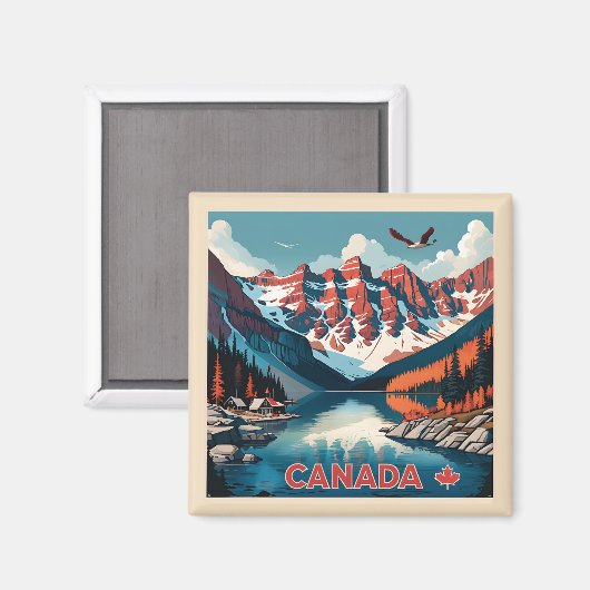 Kanada Reiseplakat Magnet (Vorderseite/Rückseite)