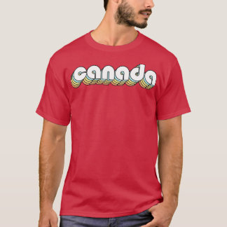 Kanada Retro Rainbow Typografie Faded Style T-Shirt