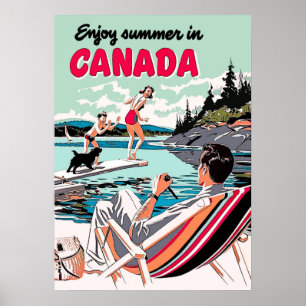 Kanada Retro Vintage Travel Poster