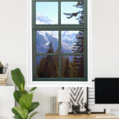 Kanada Rocky Mountains Imitate Fenster Ansicht Poster (Heimbüro)