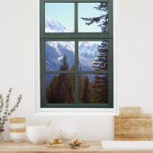 Kanada Rocky Mountains Imitate Fenster Ansicht Poster (Küche)