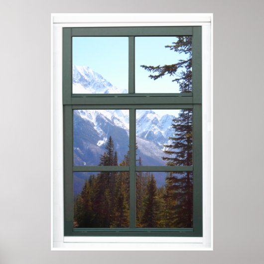 Kanada Rocky Mountains Imitate Fenster Ansicht Poster (Vorne)