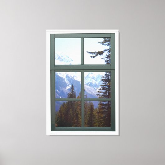 Kanada Rocky Mountains Nature Imitate Fenster Ansi Leinwanddruck (Vorderseite)