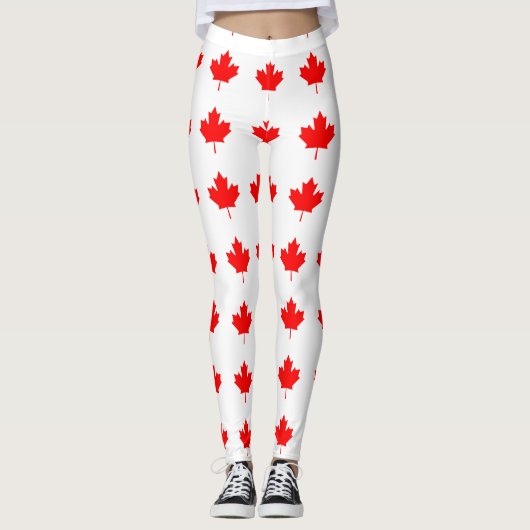 Kanada-Rotahorn-Blatt Leggings (Vorderseite)