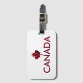 Kanada Rotapfelleder Gepäckanhänger (Vorderseite Vertikal)