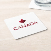 Kanada Rotapfelleder Rechteckiger Pappuntersetzer (angewinkelt)