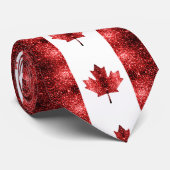 Kanada - rote Glitzern Krawatte (Gerollt)