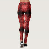 Kanada - rote Glitzern Leggings (Rückseite)