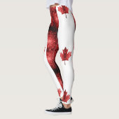 Kanada - rote Glitzern Leggings (Links)