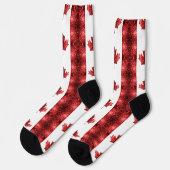 Kanada - rote Glitzern Socken (Linkes Detail)