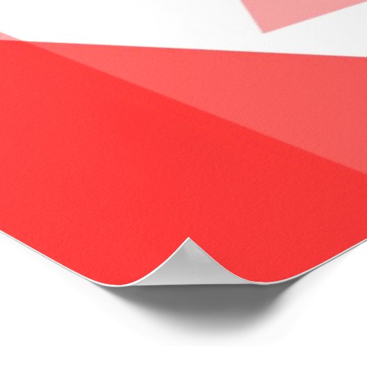 KANADA, roter Ahornleaf Poster (Ecke)