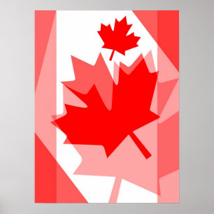 KANADA, roter Ahornleaf Poster