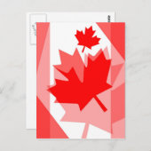 KANADA, roter Ahornleaf Postkarte (Vorne/Hinten)