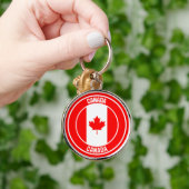 Kanada-RundEmblem Schlüsselanhänger (Hand)