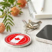 Kanada-RundEmblem Schlüsselanhänger (Seite)