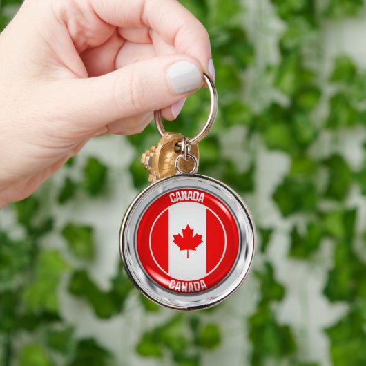 Kanada-RundEmblem Schlüsselanhänger (Hand)
