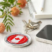 Kanada-RundEmblem Schlüsselanhänger (Seite)