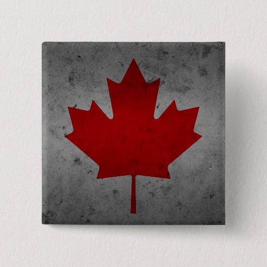 Kanada-Schmutz-Flaggen-Kanadier-Ahornblatt Button (Vorderseite)