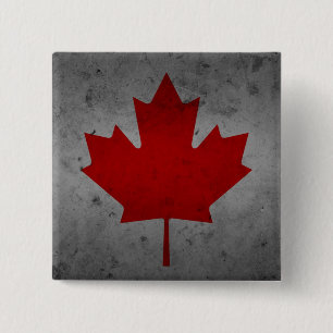 Kanada-Schmutz-Flaggen-Kanadier-Ahornblatt Button