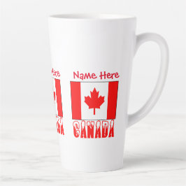 Kanada Schneekanadische Flagge Rot personalisierte Milchtasse