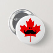 Kanada-Schnurrbart - ein Schnurrbart auf Rotahorn Button (Vorne & Hinten)