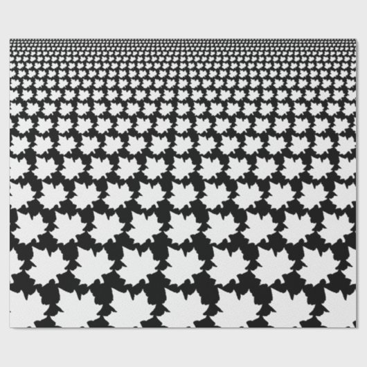 KANADA Schwarz-Weiß-Ahornblättern Umhüllungspapier Geschenkpapier (Flach)