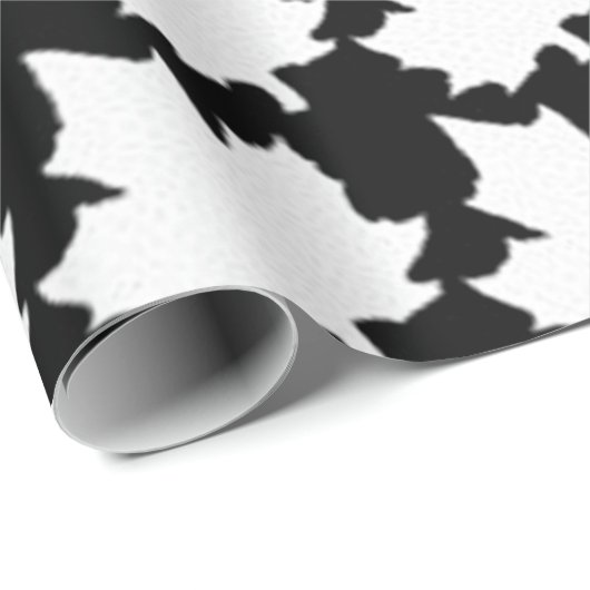 KANADA Schwarz-Weiß-Ahornblättern Umhüllungspapier Geschenkpapier (Rolleneckpunkt)