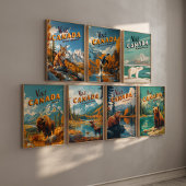 Kanada Schwarzbär Vintage Reise Poster