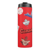 Kanada seht sich den farbenfrohen kanadischen Stol Thermosbecher (Vorderseite)
