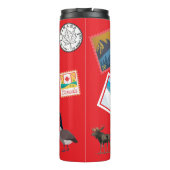 Kanada seht sich den farbenfrohen kanadischen Stol Thermosbecher (Rückseite)