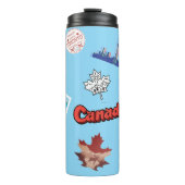 Kanada seht sich den farbenfrohen kanadischen Stol Thermosbecher (Vorderseite)