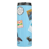 Kanada seht sich den farbenfrohen kanadischen Stol Thermosbecher (Rückseite)