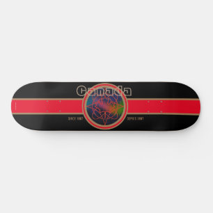 Kanada seit 1867 Aurora (Schwarz) Skateboard