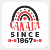 Kanada seit 1867 quadratischer aufkleber (Vorderseite)
