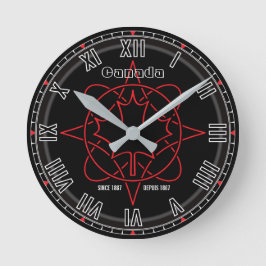 Kanada seit 1867 runde wanduhr