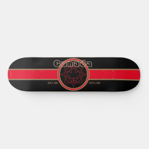 Kanada seit 1867 (Schwarz) Skateboard