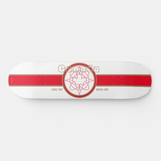 Kanada seit 1867 (Weiß) Skateboard (Horizontal)