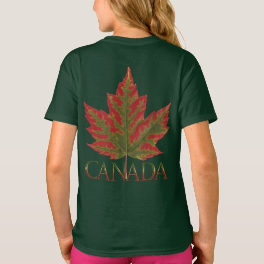 Kanada Shirts Kid's Herbst Kanada Maple Leaf Shirt (Rückseite)