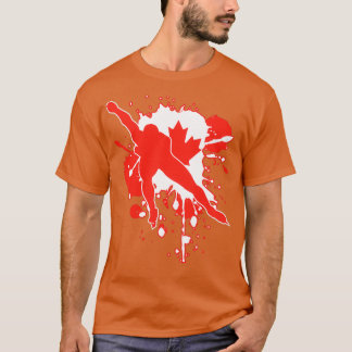 Kanada Skater Ice Skaten T-Shirt