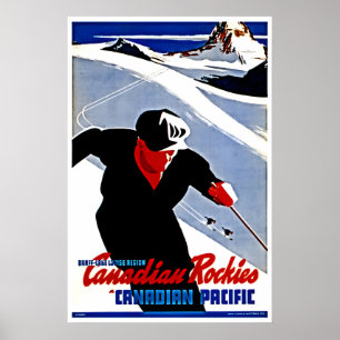 Kanada Ski Poster Banff Kunst Lake Louise Druck