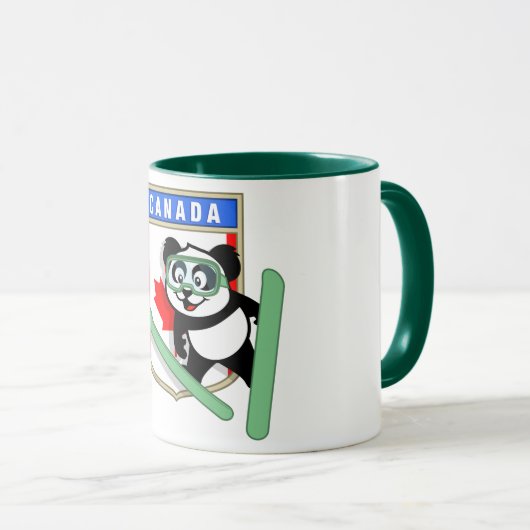 Kanada Ski-Springen Panda Tasse (VorderseiteRechts)