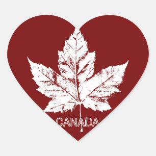 Kanada-Souvenir-Aufkleber Personalisierte Aufklebe Herz-Aufkleber