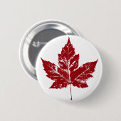 Kanada Souvenir Buttons Canada Flag Maple Leaf But (Vorne & Hinten)