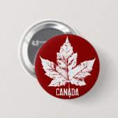 Kanada-Souvenir-Buttons Kanada-Flagge Ahornblatt-P Button (Vorne & Hinten)