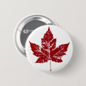 Kanada-Souvenir-Buttons Kanada-Flagge Ahornblatt-P Button (Vorne & Hinten)
