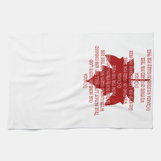 Kanada Souvenir Handtuch Kanada Anthem Teetücher (Horizontal)