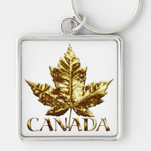 Kanada Souvenir Key Chain Gold Chrome Maple Leaf Schlüsselanhänger