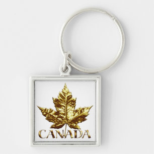 Kanada Souvenir Key Chain Gold Chrome Maple Leaf Schlüsselanhänger